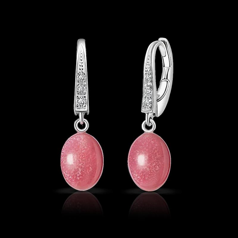 Серьги из белого золота с жемчугом Конк и бриллиантами